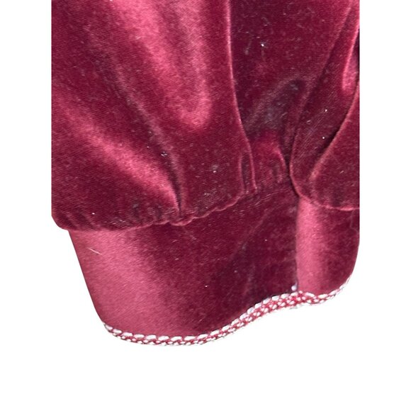 Amanda Stewart Housecoat Robe Loungewear Embroidered Women Burgundy Size 1X Vtg - Picture 3 of 9